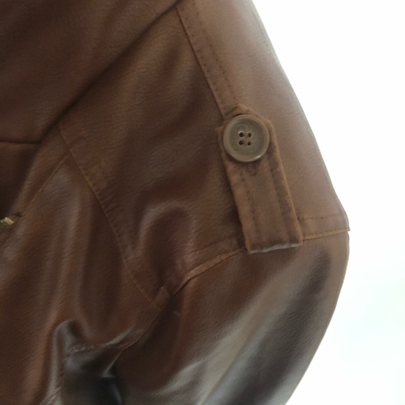 ::SOLD:: Asymmetrical Zip Vegan Leather Jacket - Picture 6 of 10